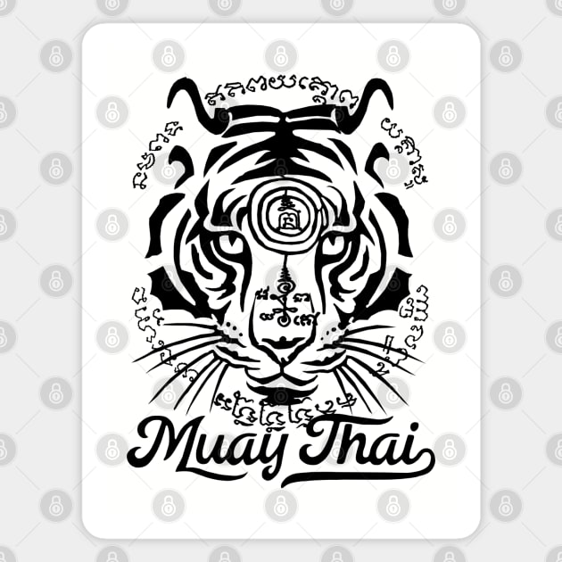 Muay Thai Sak Yant Magnet by KewaleeTee